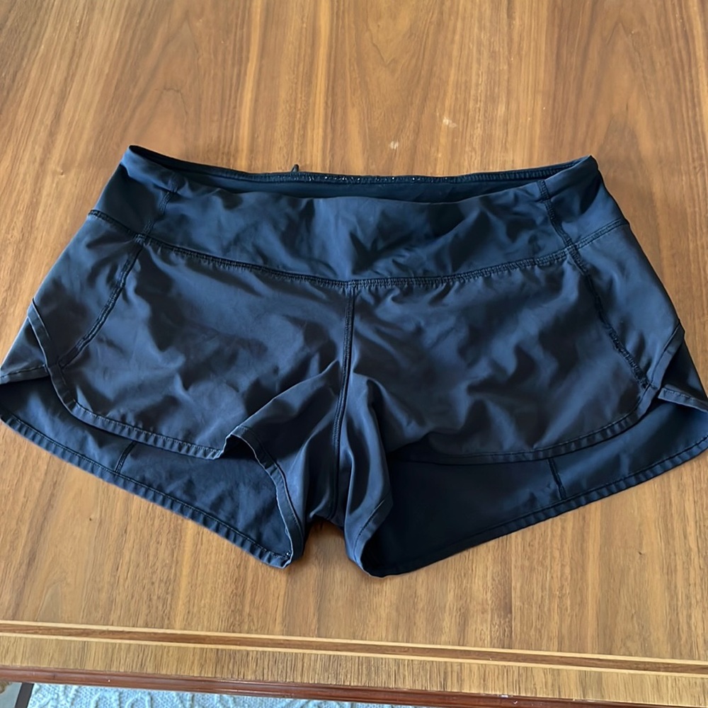 Lululemon speed short. Black. Size 8.